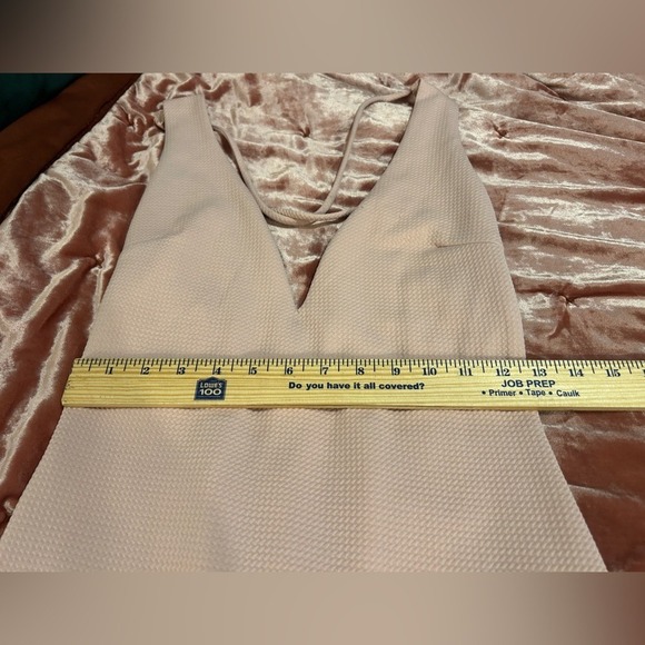 Large Light Pink Strappy fitted‎ stretchy bodycon  Mini Dress Sexy Date night - Picture 6 of 9